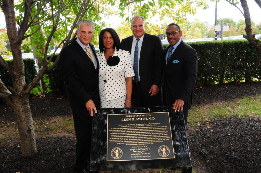 The County of Essex, New Jersey  ESSEX COUNTY EXECUTIVE DIVINCENZO  DEDICATES MEMORIAL PLAQUES ALONG ESSEX COUNTY LEGENDS WAY IN HONOR OF  BALOZI HARVEY, DR. LEON SMITH AND LONNIE WRIGHT Bronze Plaques
