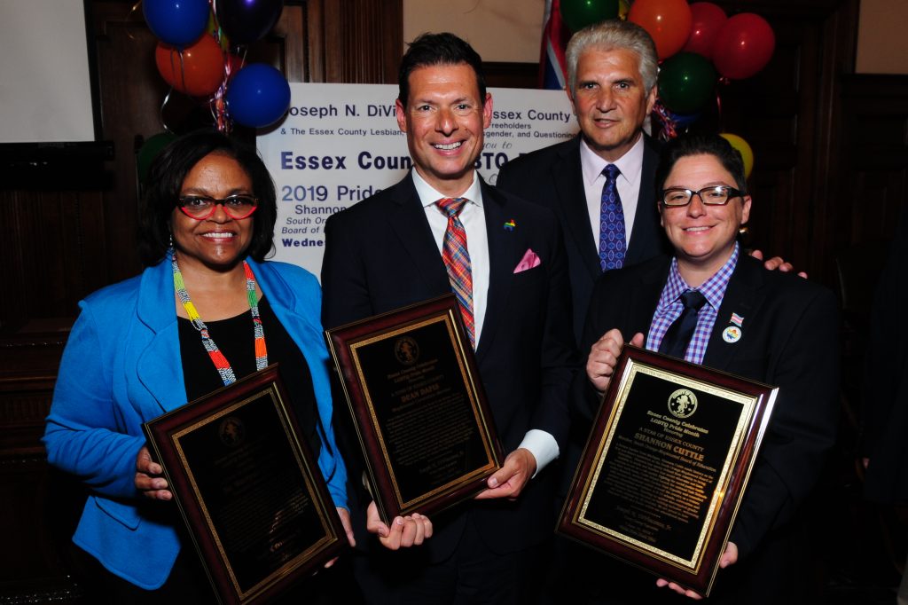 ESSEX COUNTY EXECUTIVE DIVINCENZO HOSTS ESSEX COUNTY LGBTQ PRIDE MONTH CELEBRATION Star of Essex County Awards are Presented to Maplewood Township Committee Member Dean Dafis, Bloomfield Councilwoman Dr. Wartyna “Nina” Davis and South Orange-Maplewood Board of Education Member Shannon Cuttle
